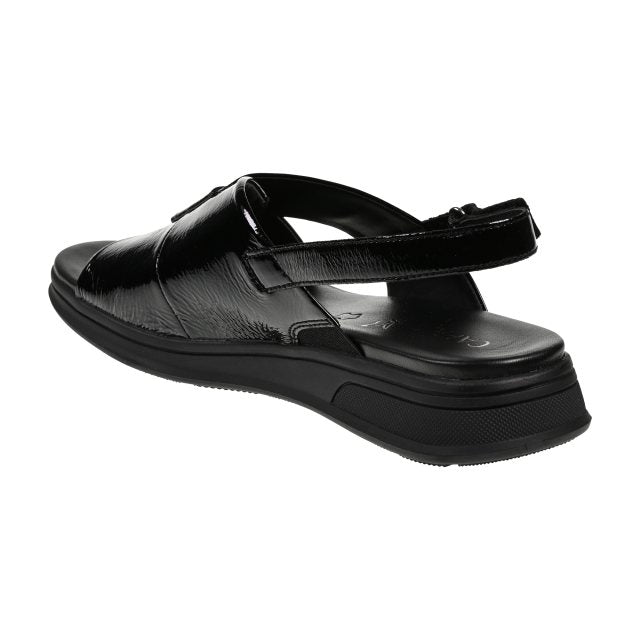 Caprice Leather Slingback Sandal - Black