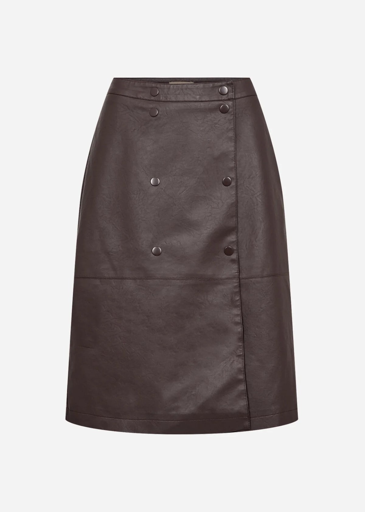 Soya Concept PU Skirt - Dark Plum