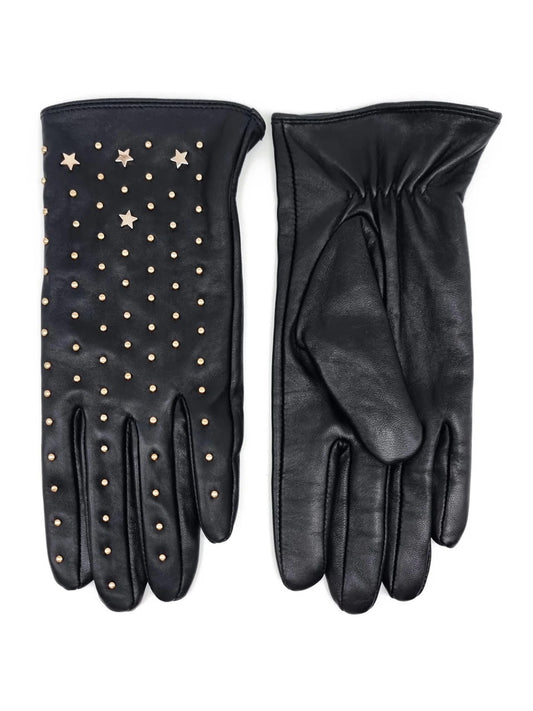 Nooki Star Studded Gloves - Black