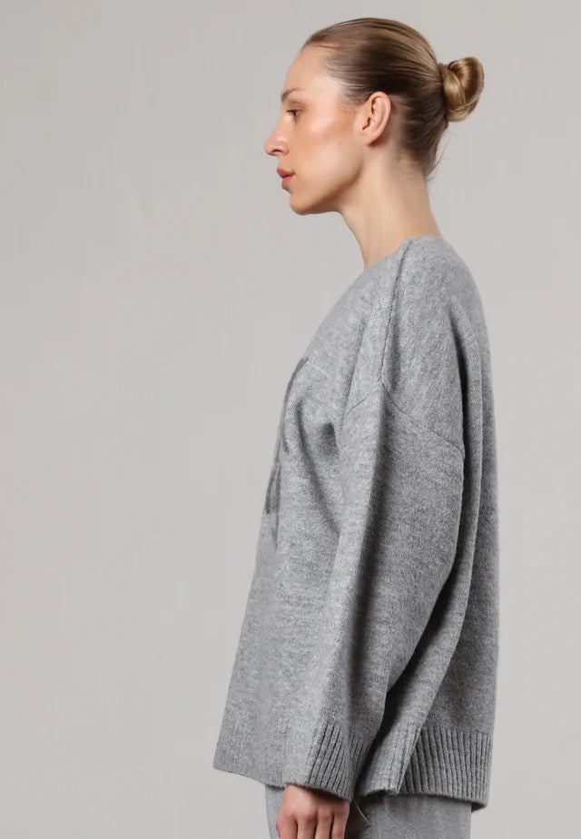 Religion Revolution Jumper Grey Marl