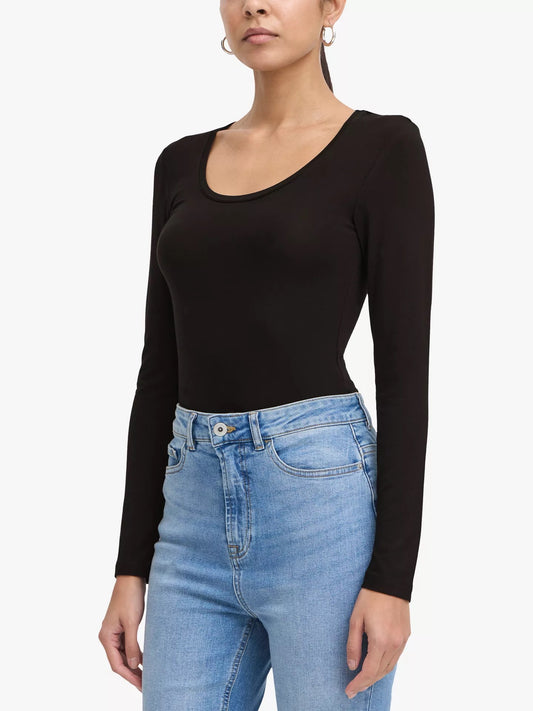 ICHI Zola Long Stay T-Shirt - Black