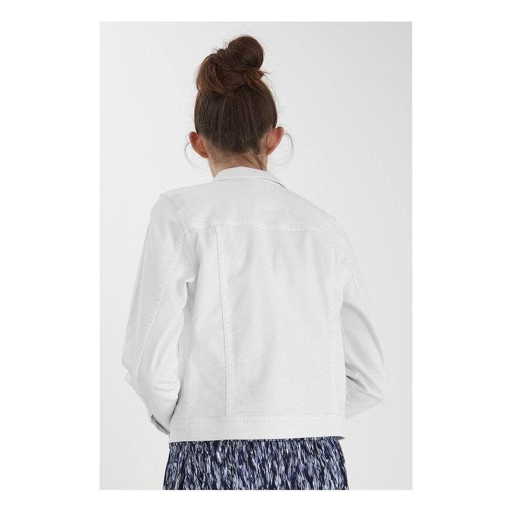 ICHI Twiggy Denim Jacket White