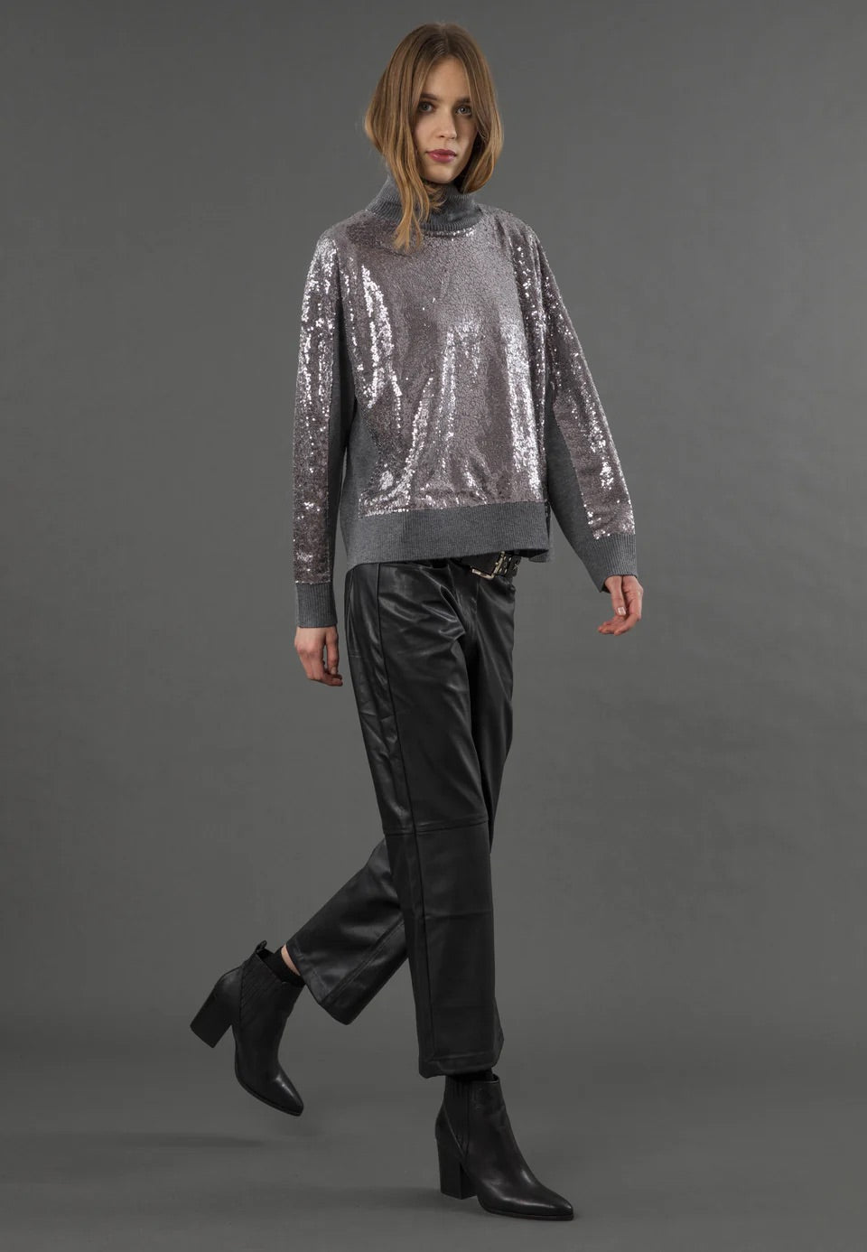 Religion Hailey Turtleneck Jumper - Grey