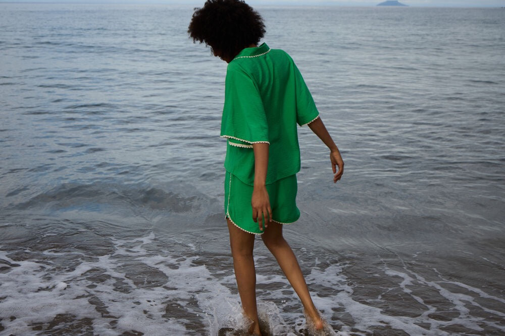 ICHI Leni Shorts - Green