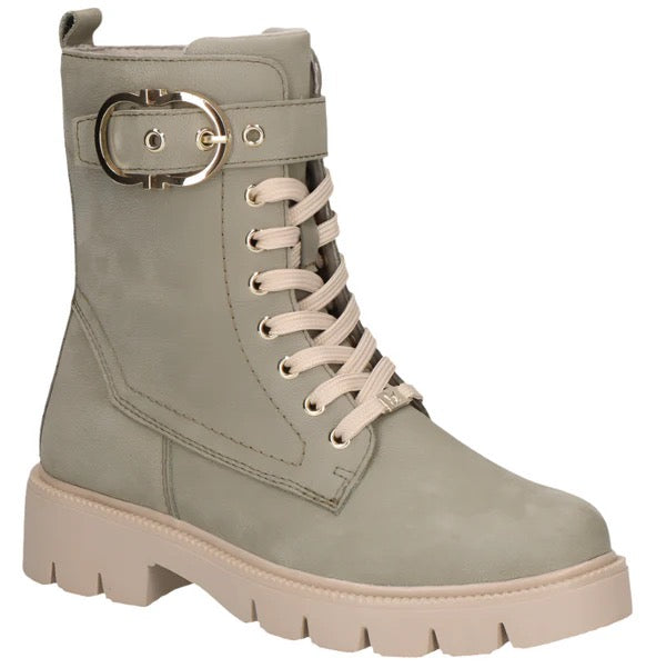 Caprice Khaki Nubuc Leather Boots