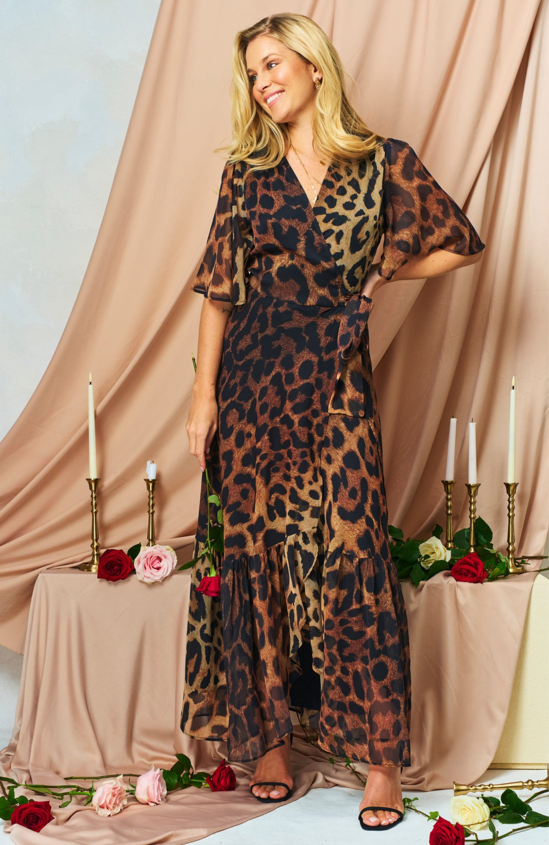 Hope & Ivy The Lexi Dress - Leopard