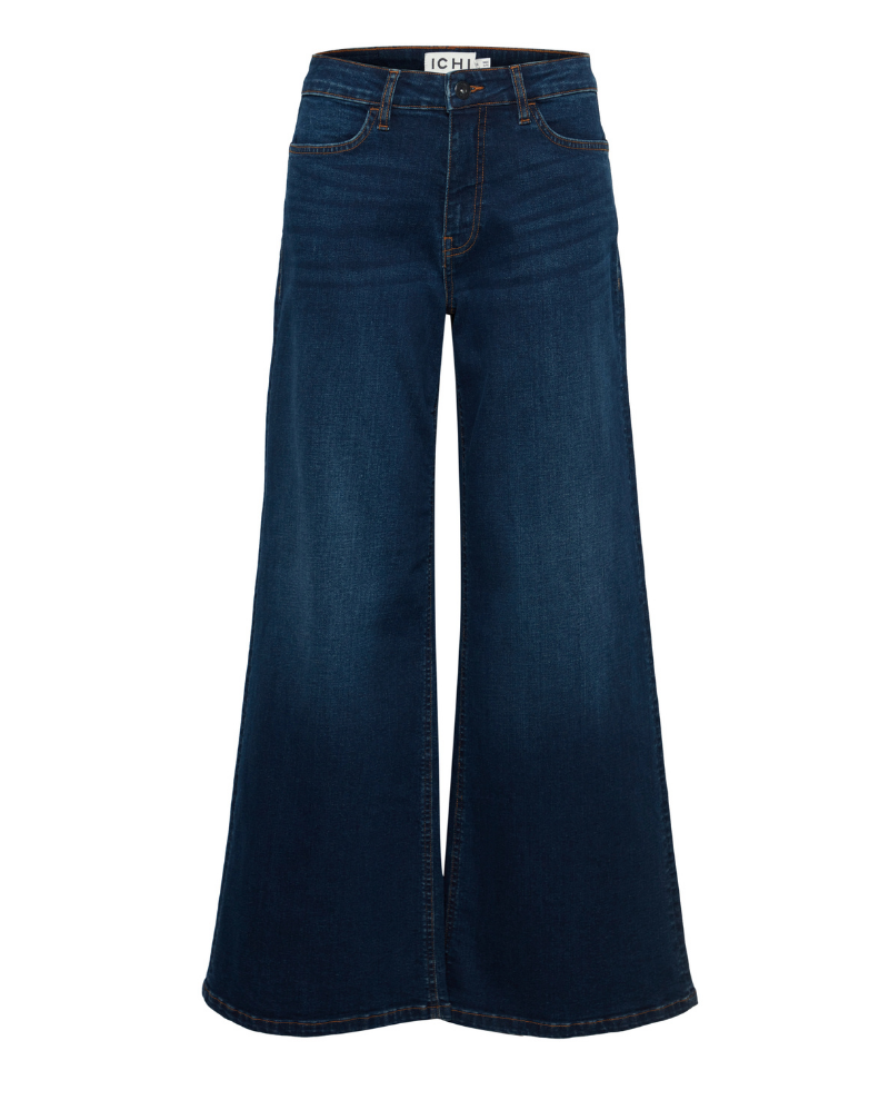 ICHI Twiggy Wide Leg Dark Wash Jeans