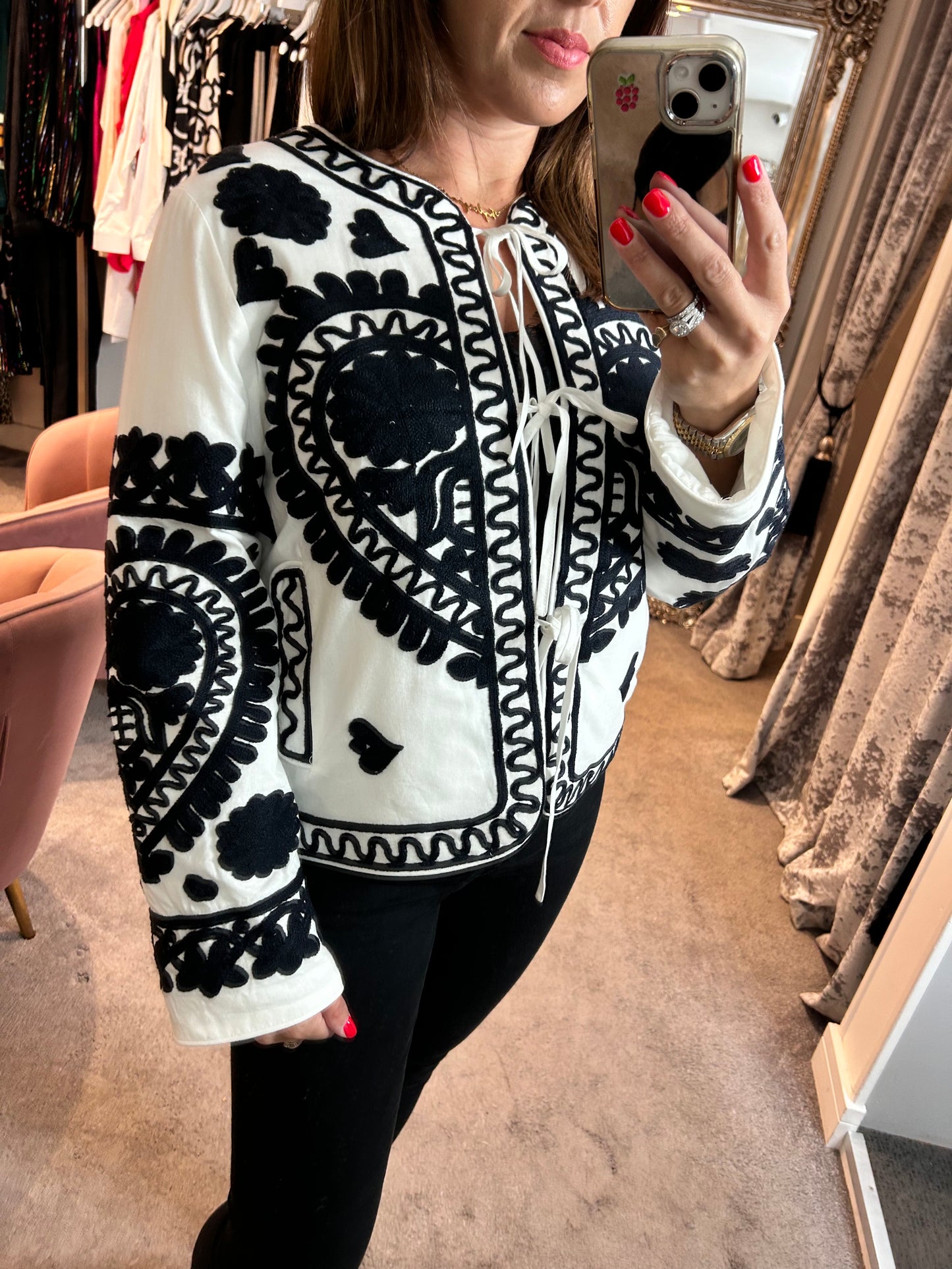 FY Embroidered Quilted Jacket