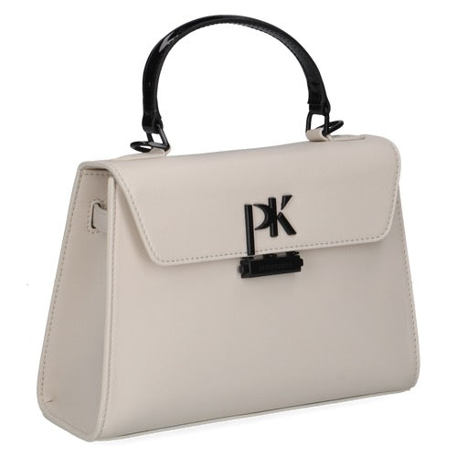 Peter Kaiser Leather Tote Bag - Off White/Black