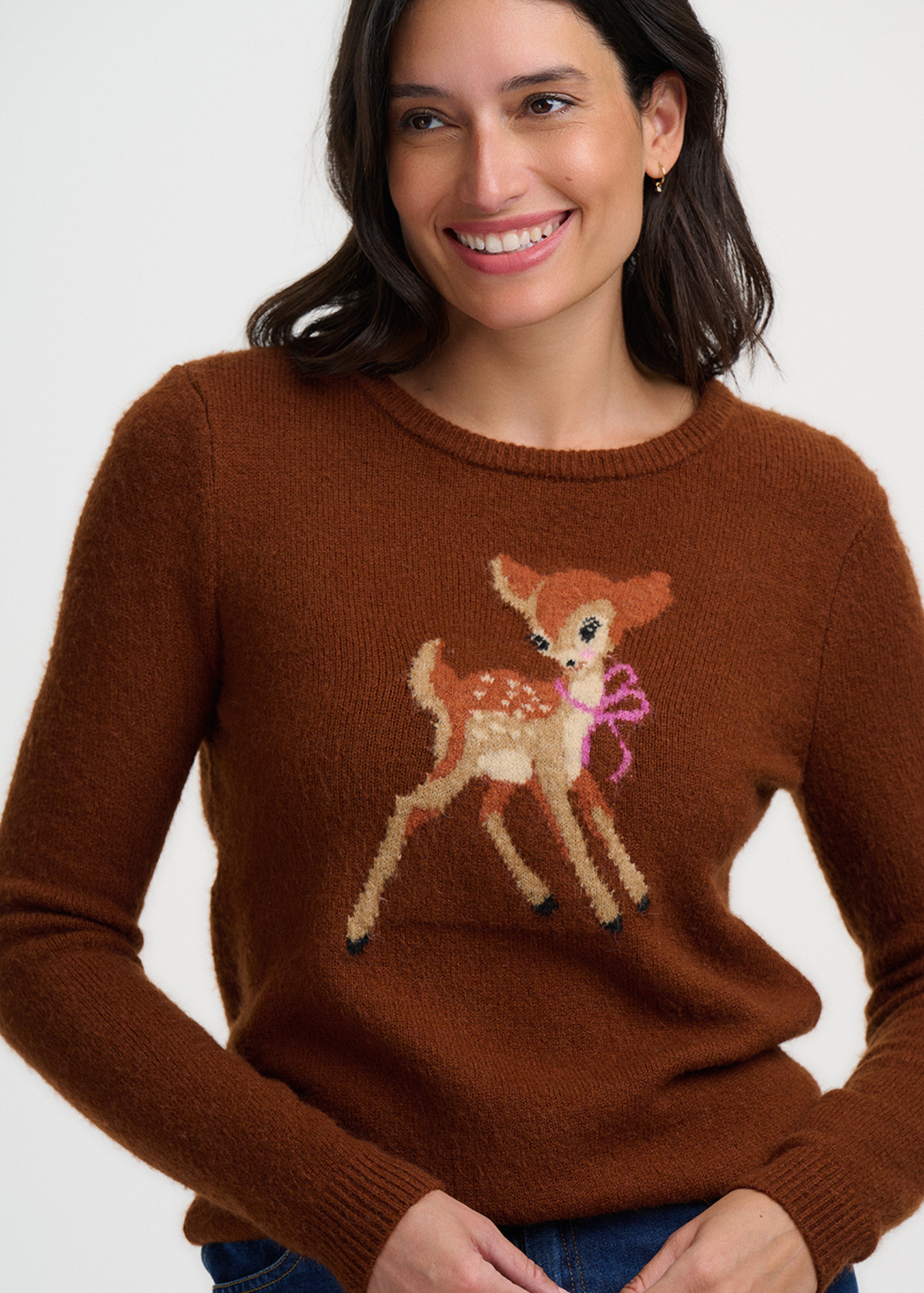 Sugarhill Kia Deer Jumper - Chestnut