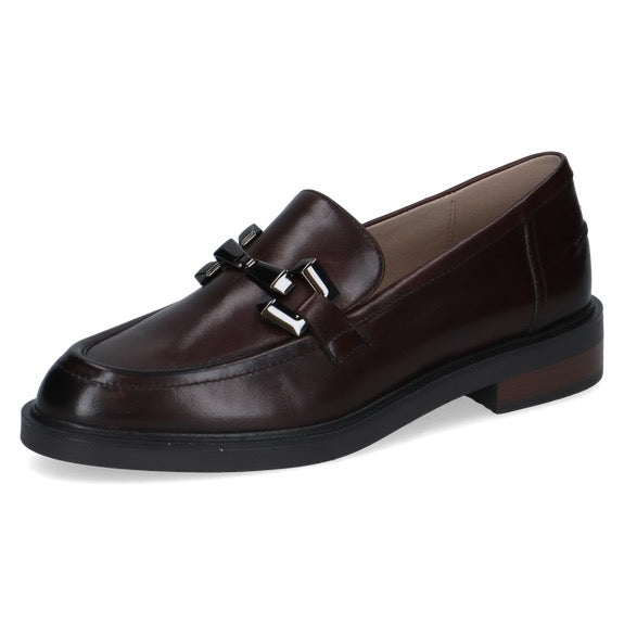 Caprice Leather Loafer - Dark Brown