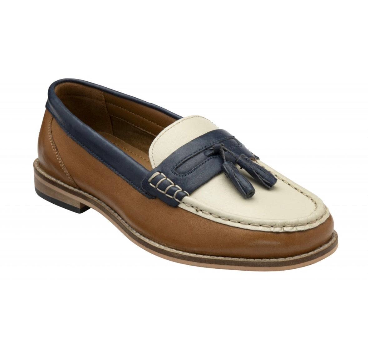 Ravel Airton Leather Loafer - Tan, Latte, Navy