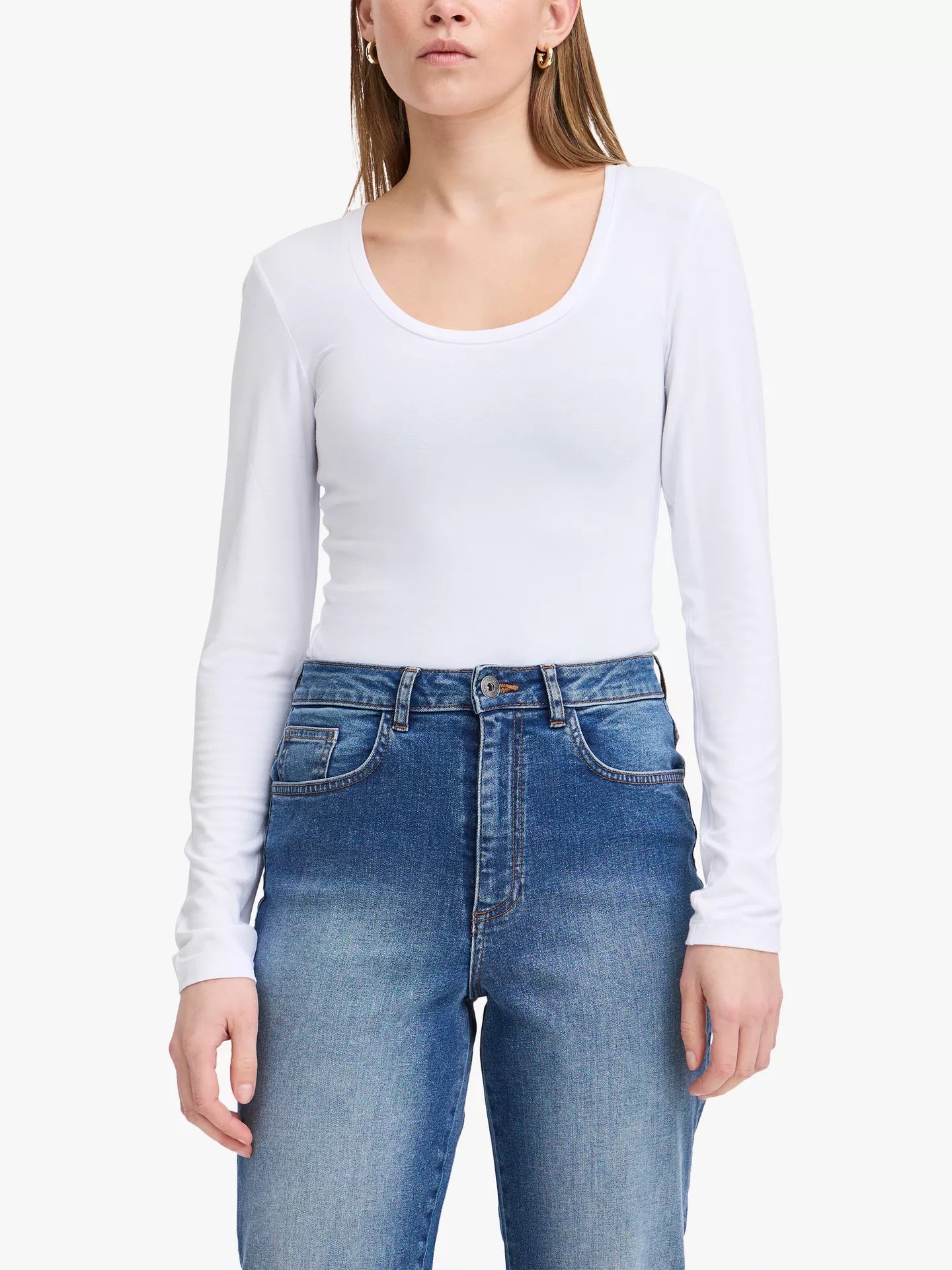 ICHI Zola Long Stay T-Shirt - White