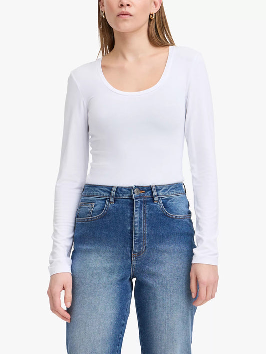 ICHI Zola Long Stay T-Shirt - White
