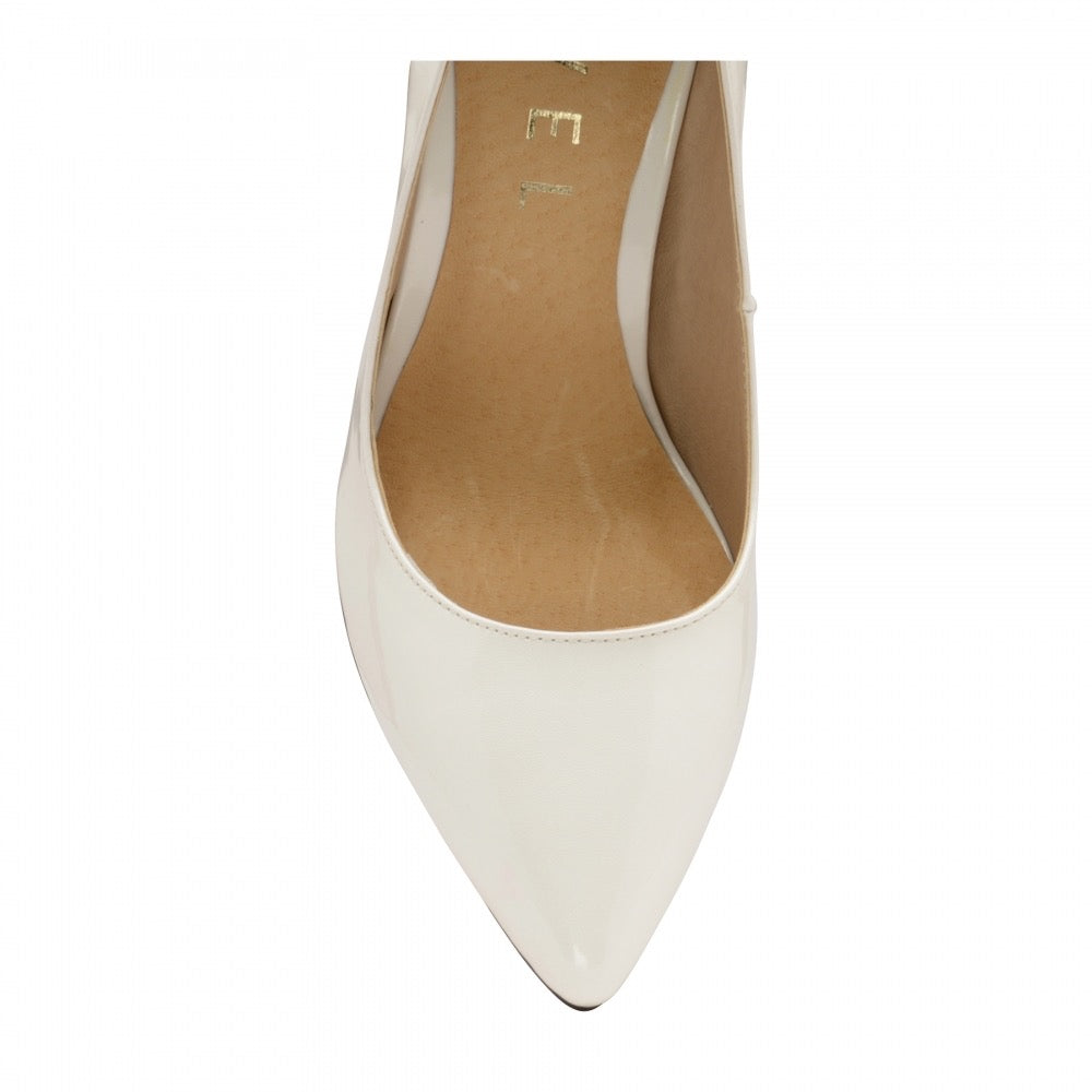 Ravel Edson White Patent Court Shoe