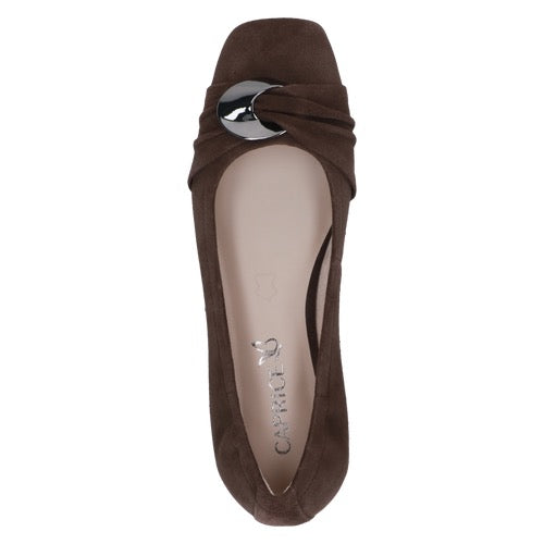Caprice Suede Pumps - Brown