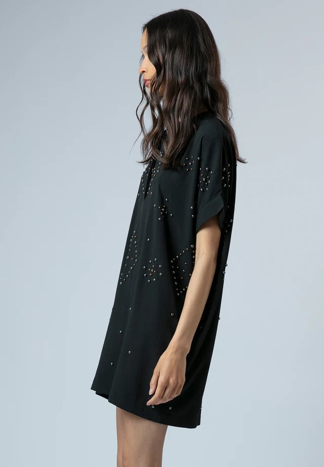 Religion Sarah Embellished Tunic Dress - Black
