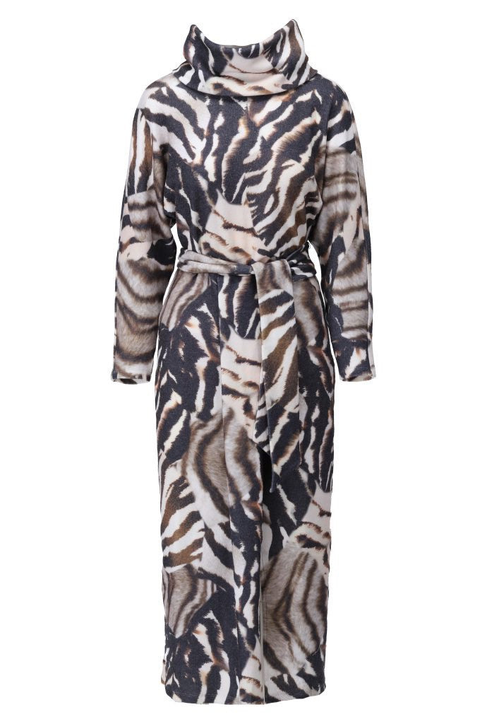 K-Design Turtle Neck Dress - Zebra