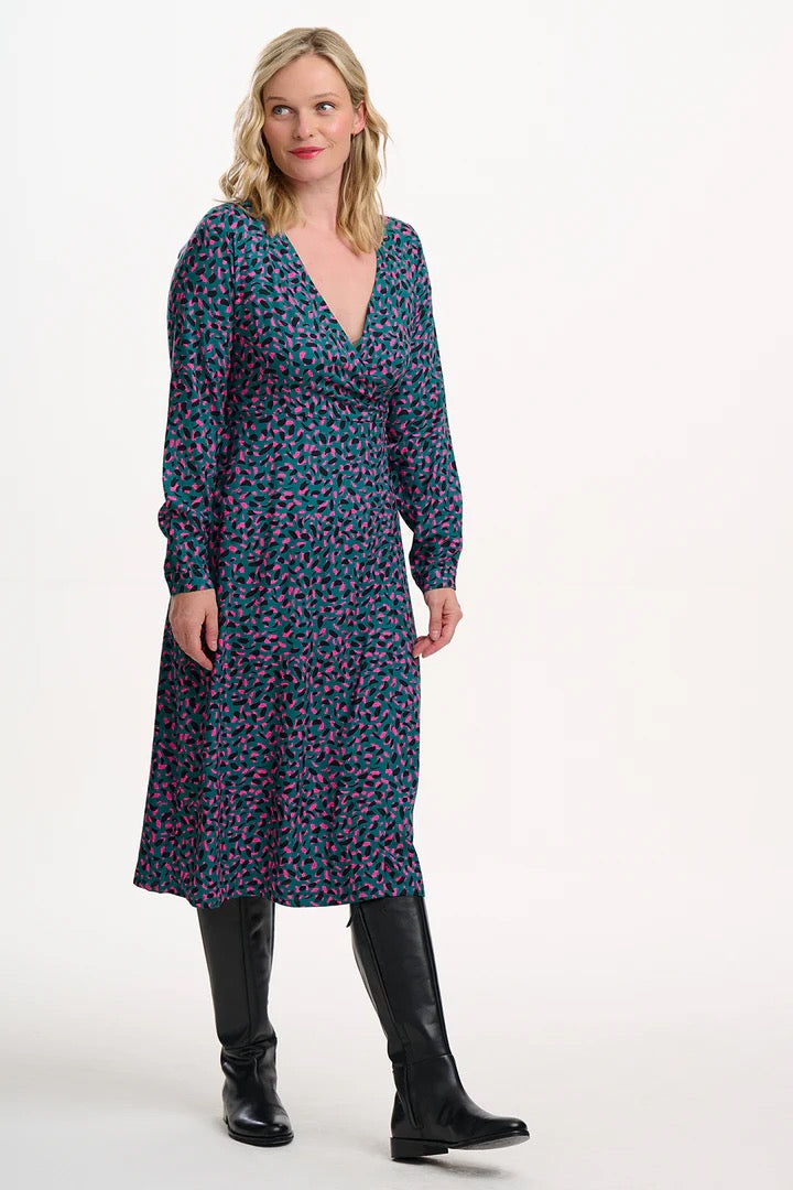 Sugarhill Zandra Midi Wrap Dress - Teal