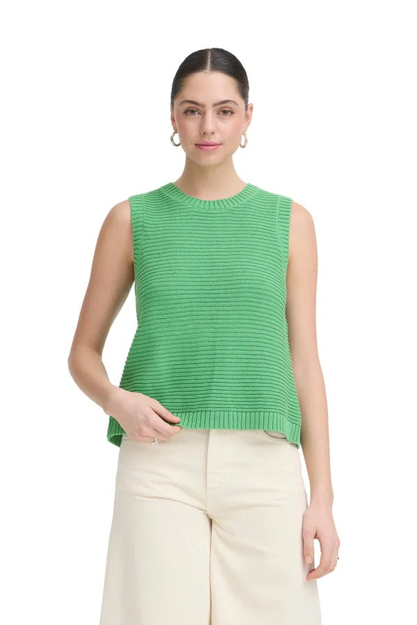 ICHI Dotties Tank Top - Kelly Green