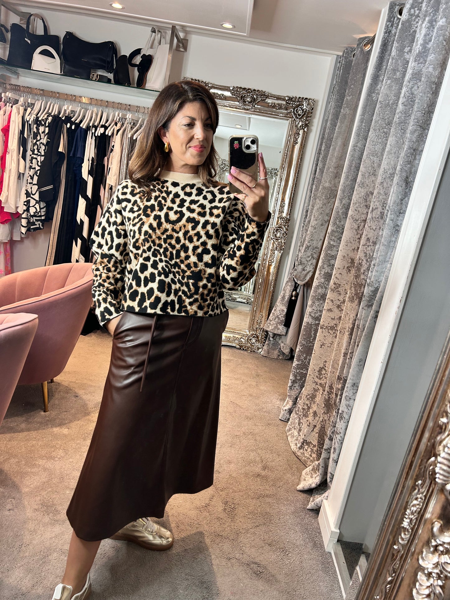 Suncoo Paris Leopard Print Sweater