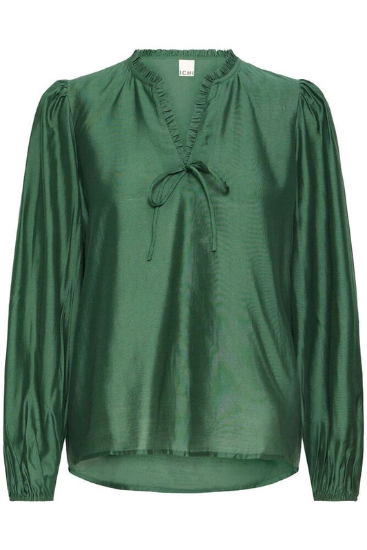 ICHI Karlani Blouse - Riffle Green