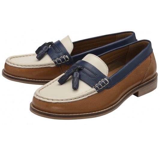 Ravel Airton Leather Loafer - Tan, Latte, Navy
