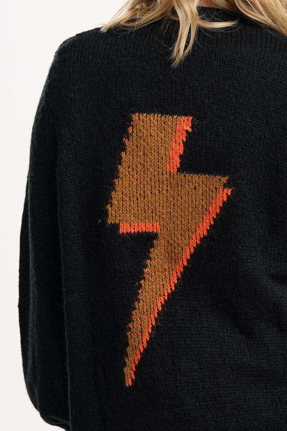Sugarhill Brighton Yvette Cardigan - Black Lightening Flash