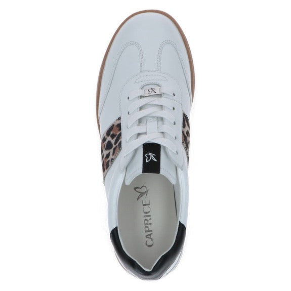 *NEW IN* Caprice Leather Leopard Trainer - White/Leopard