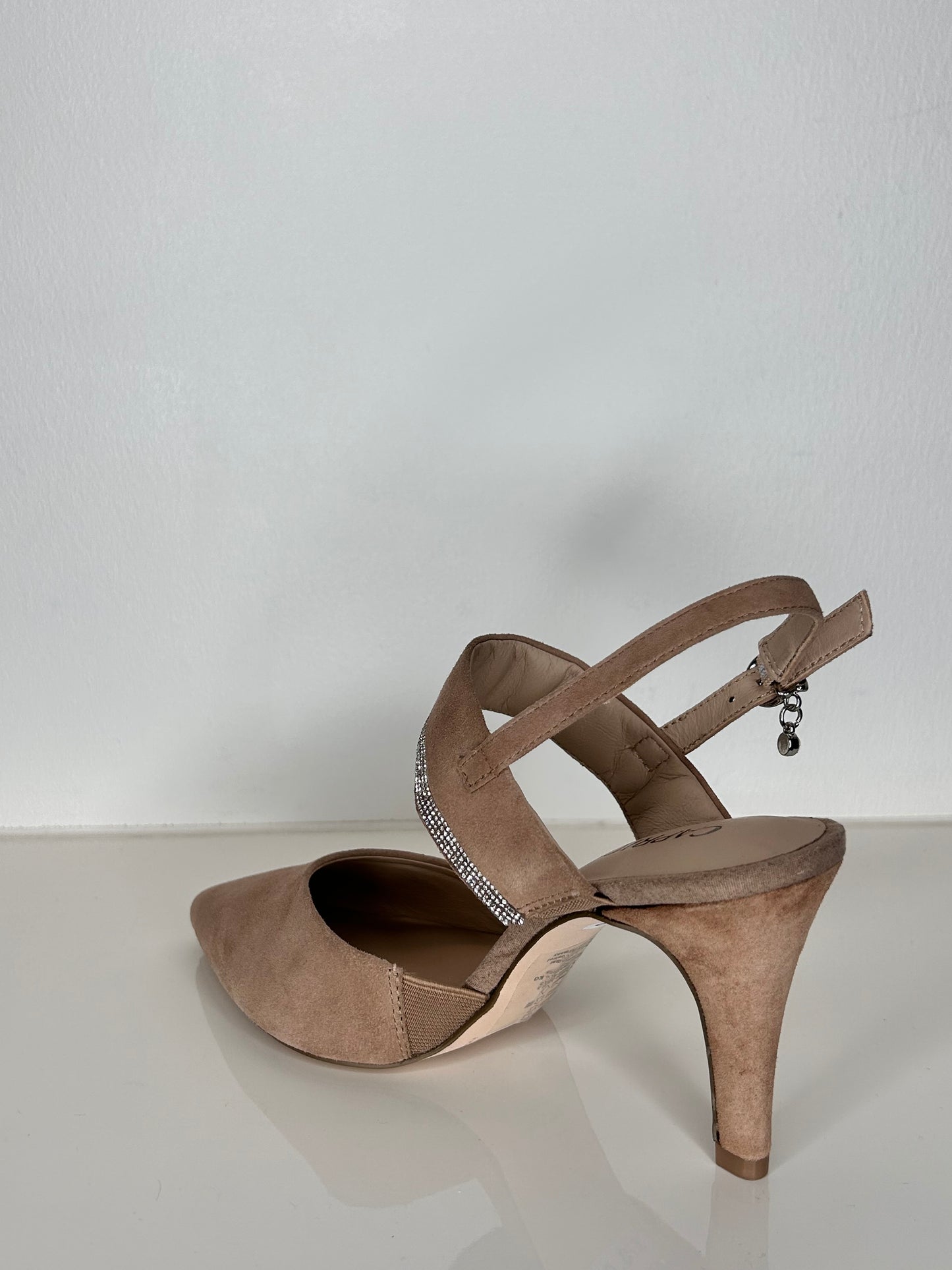 Caprice Nude Suede Heel