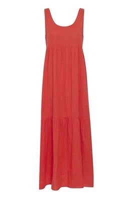 ICHI Foxa Red Maxi Dress