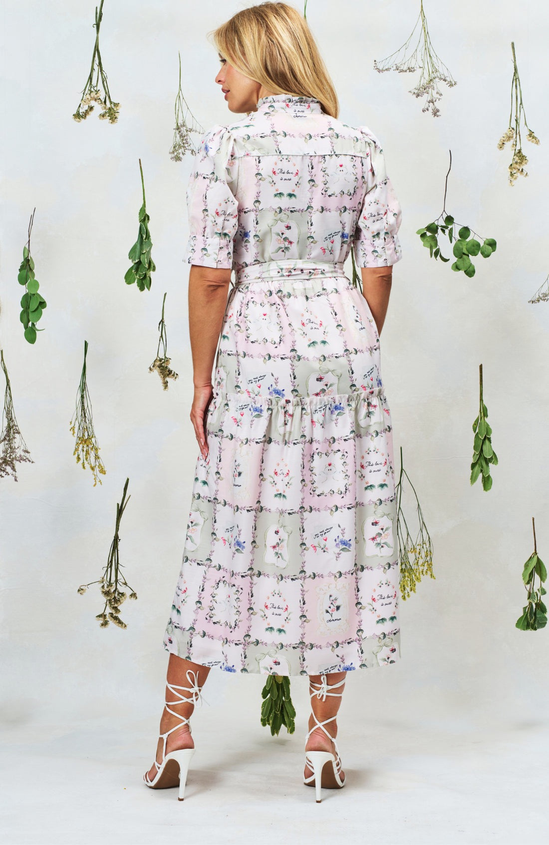 Hope & Ivy The Pamela Midi Dress - Pastel
