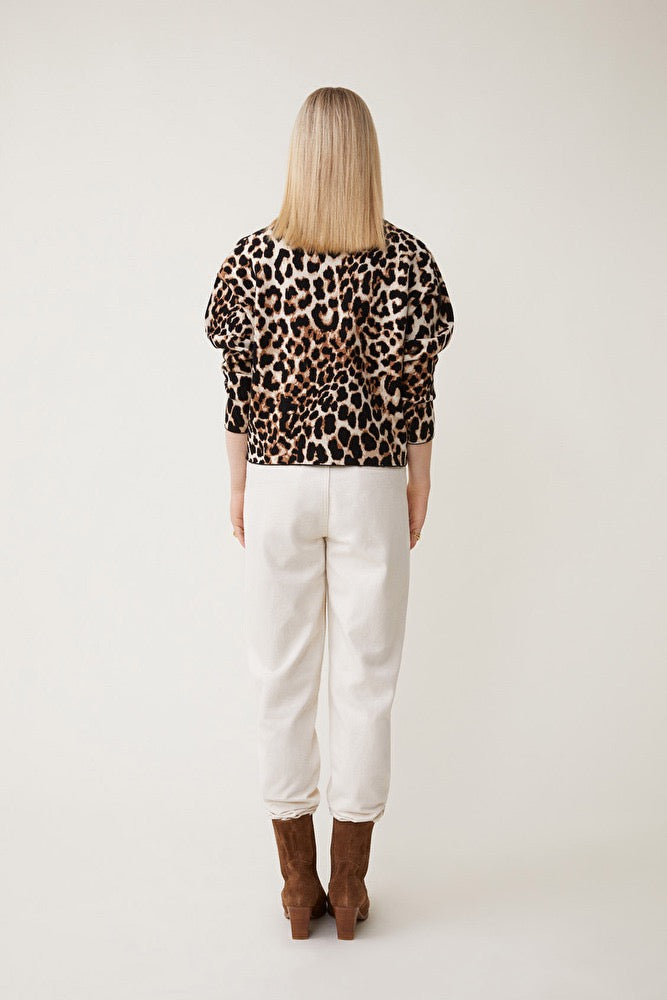 Suncoo Paris Leopard Print Sweater