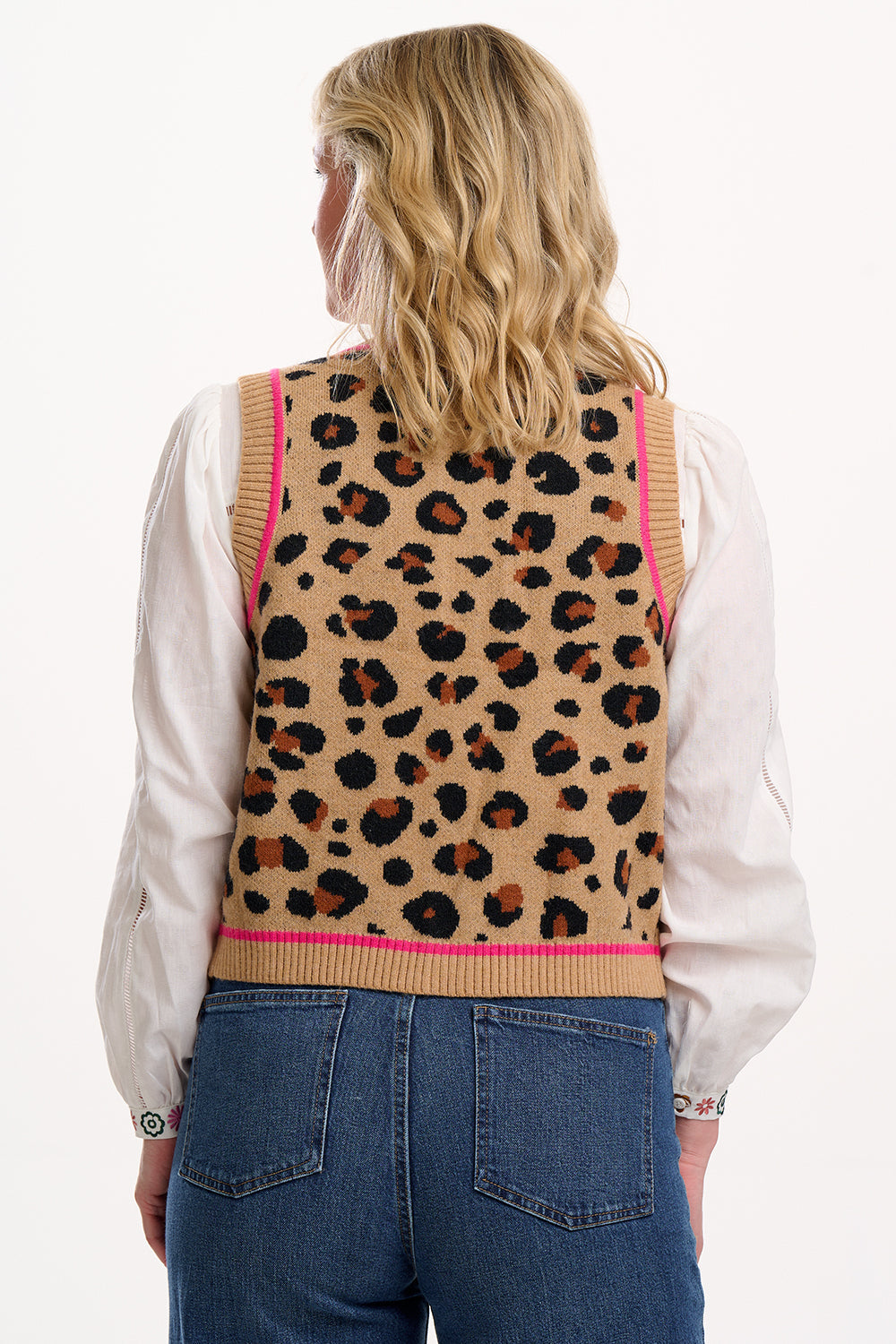 Sugarhill Brighton Natalie Knitted Waistcoat - Tan/Black