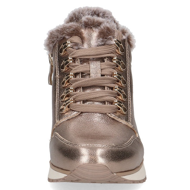 Caprice High Top Taupe Metallic Boot