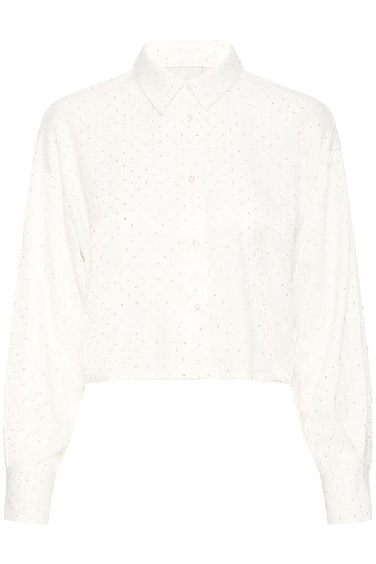 ICHI Lisanne Crystal Blouse - White