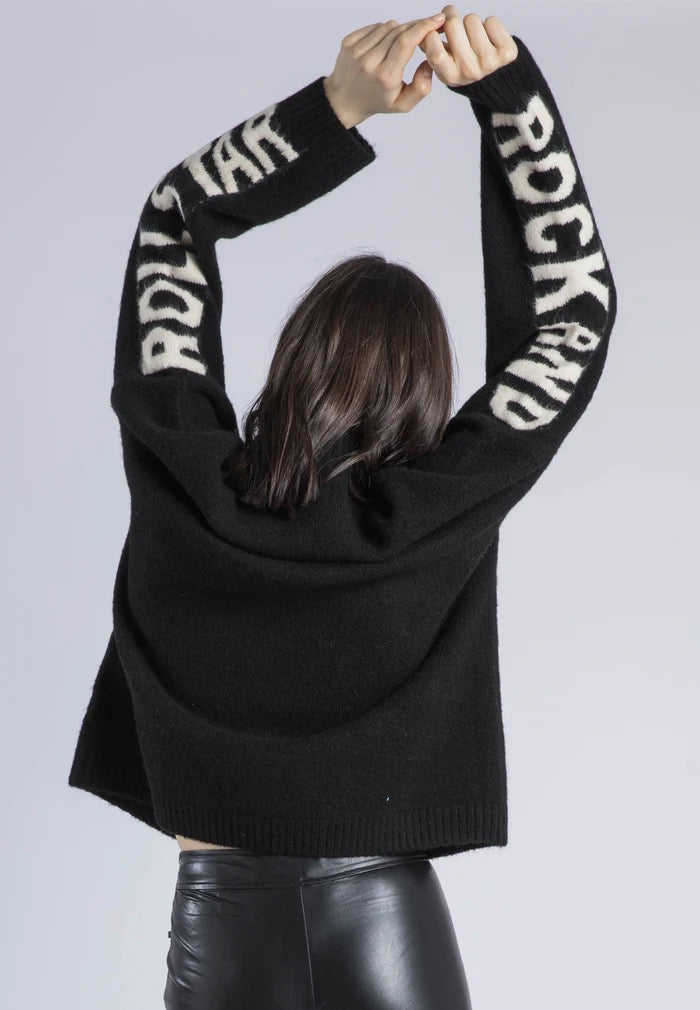 Religion Phoebe "Rock & Roll Star" Cardigan - black