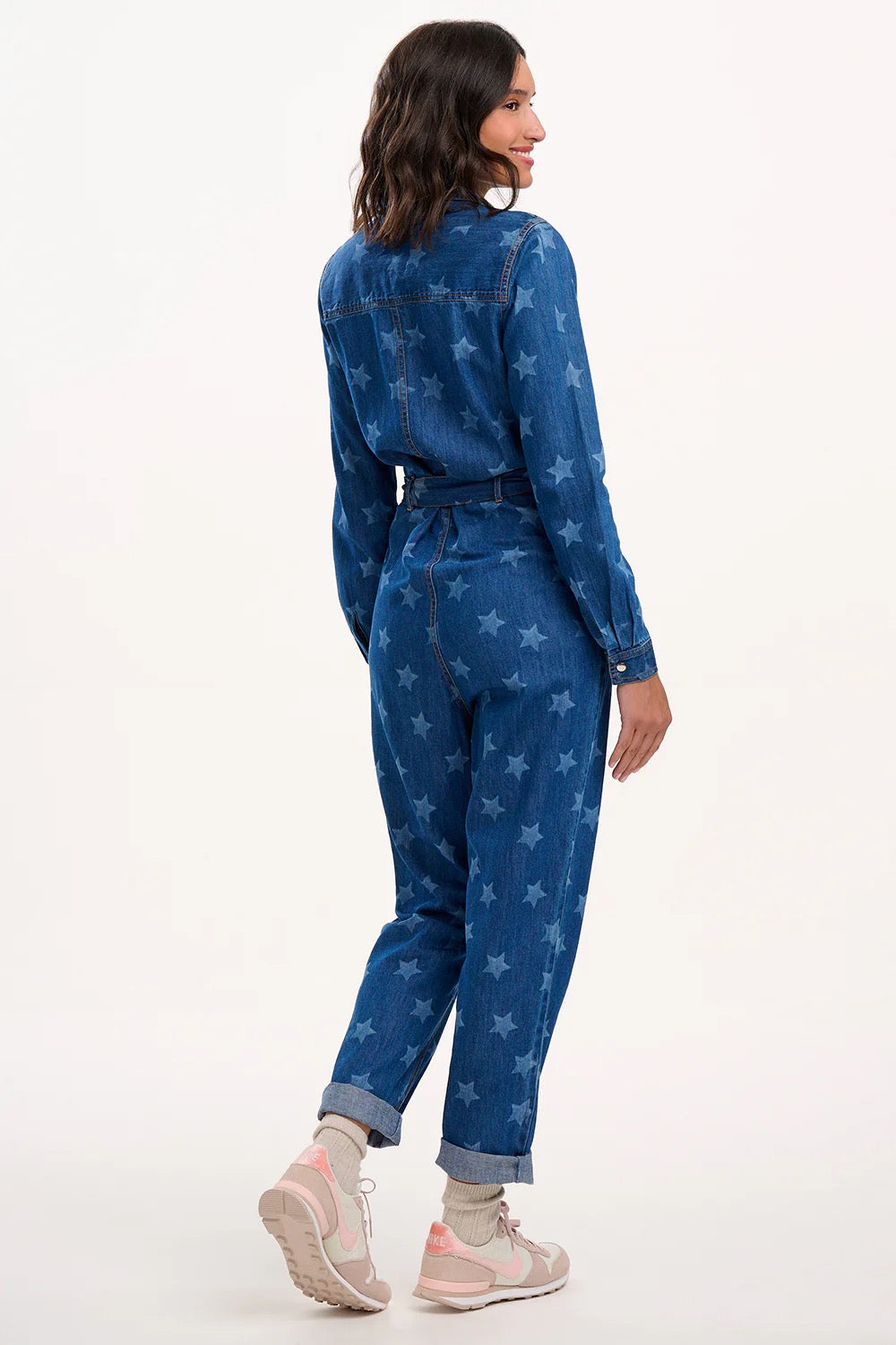 Sugarhill Brighton Bleached Stars Anwen Boilersuit - Mid Blue