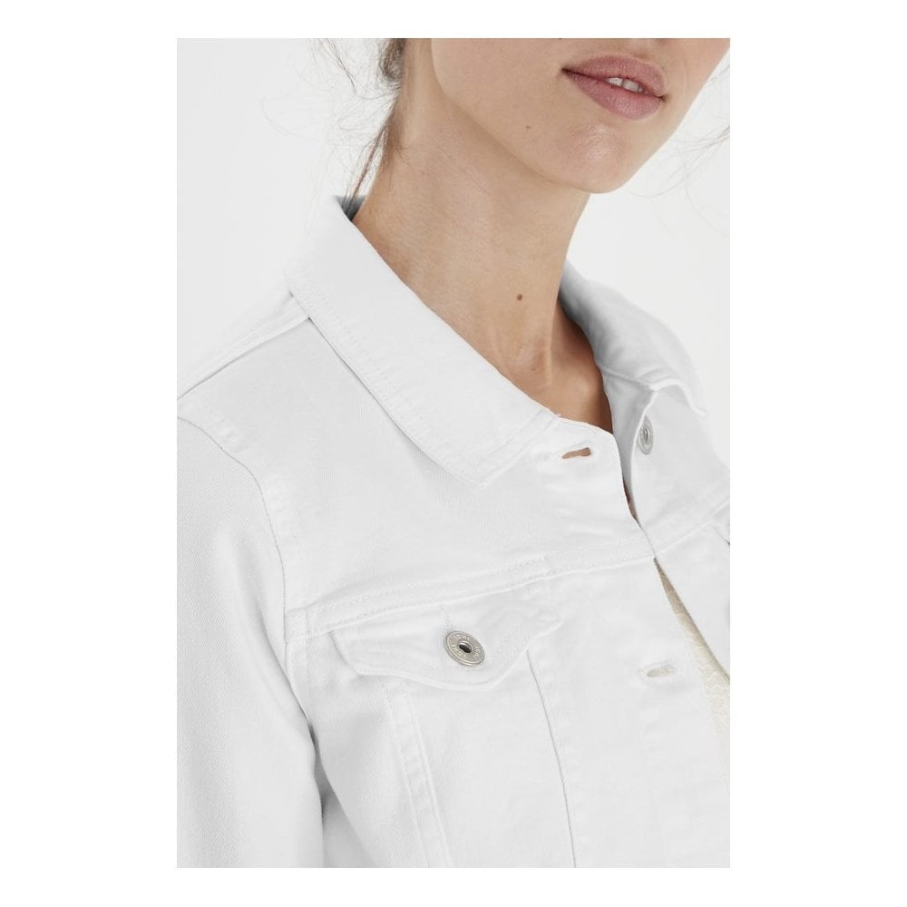 ICHI Twiggy Denim Jacket White