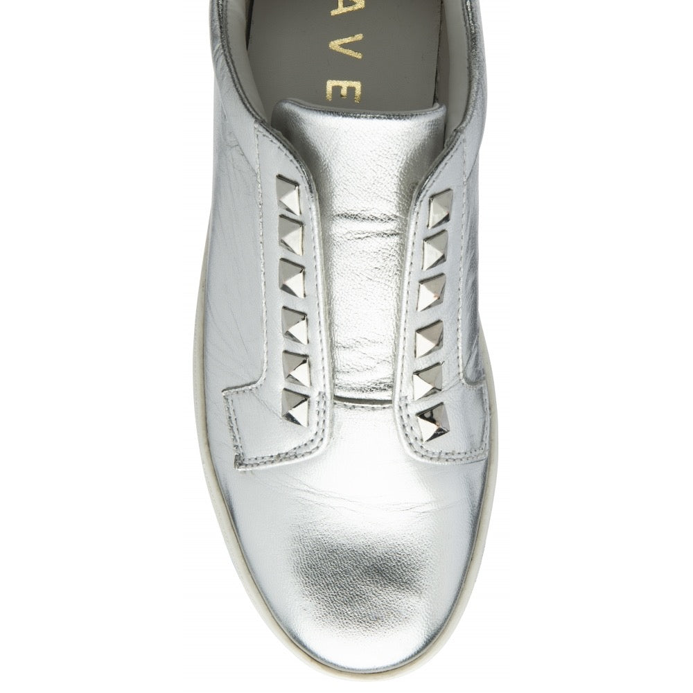 Ravel Silver Leather Lowther Trainers