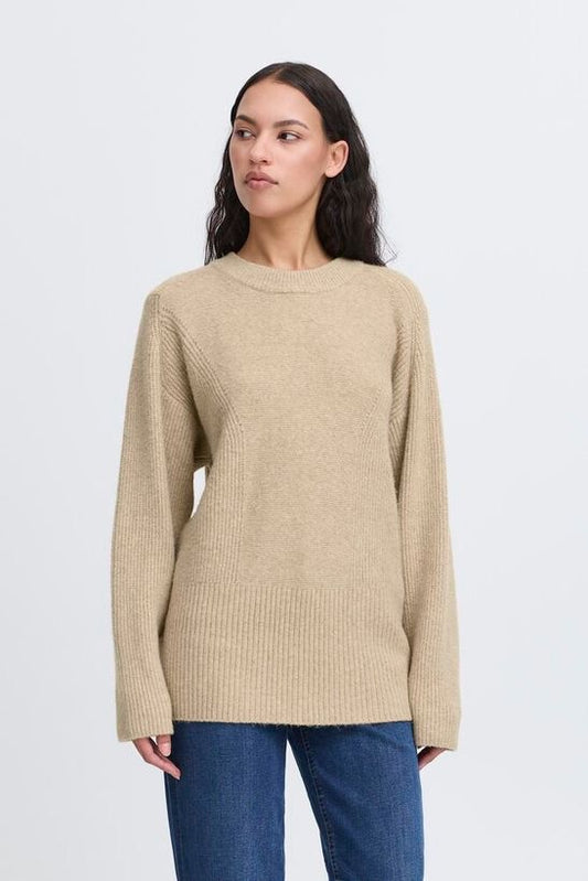 ICHI Ducie Oatmeal Sweater