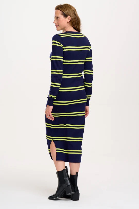 Sugarhill Brighton Liselle Midi Dress Navy Stripe