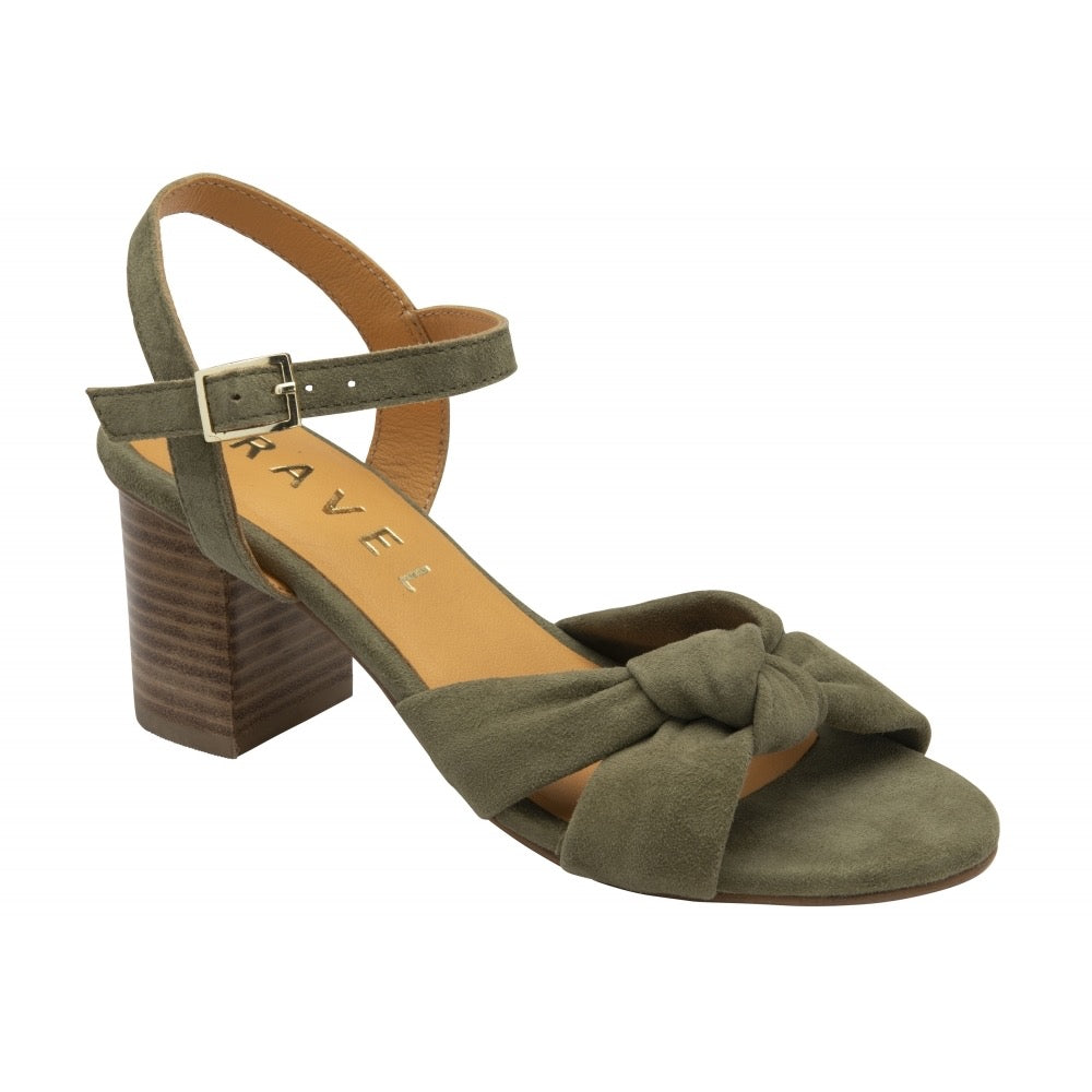 Ravel Balne Block Heel Shoe - Olive