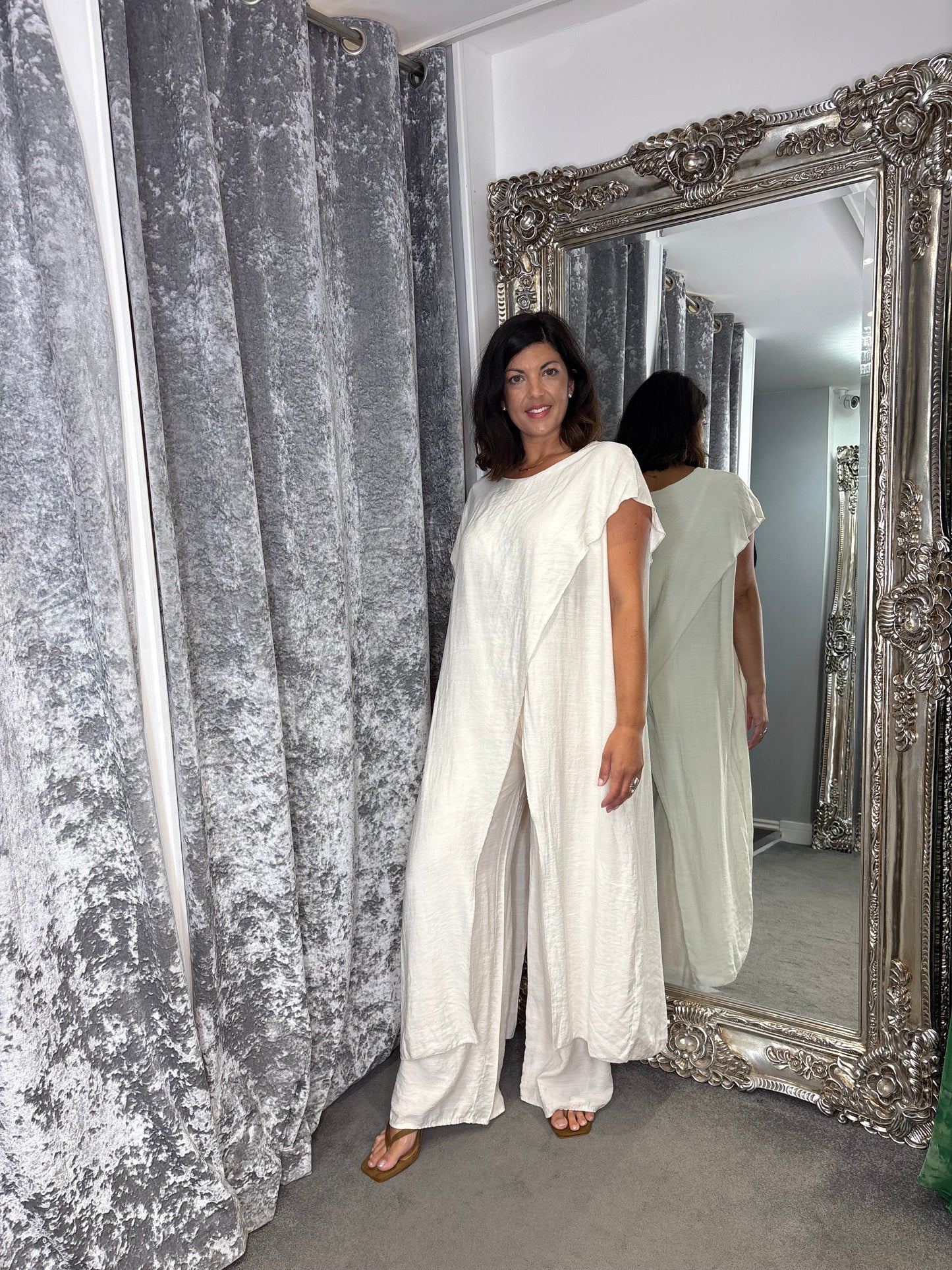 Studio Tunic Co-ord Set - Cream