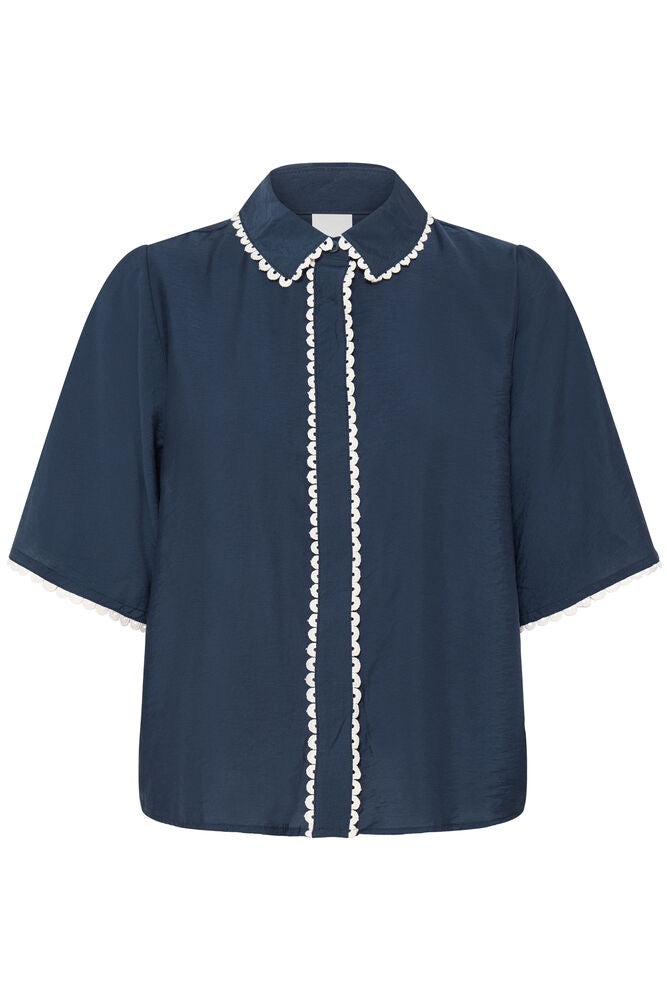 ICHI Lenni Blouse - Navy