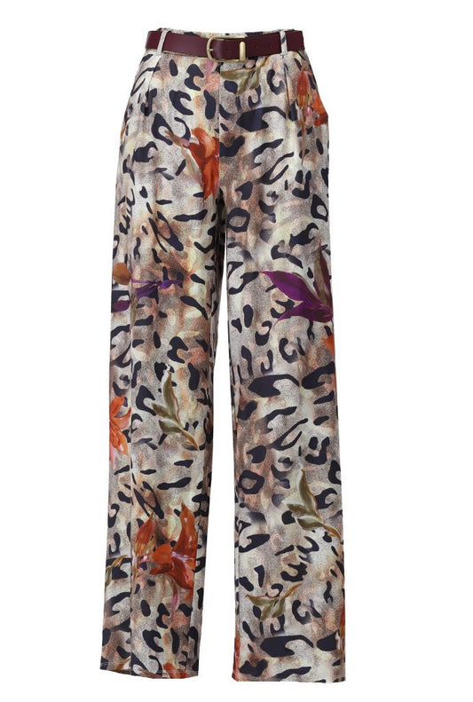 K-Design Wide Leg Pants - Autumn Print