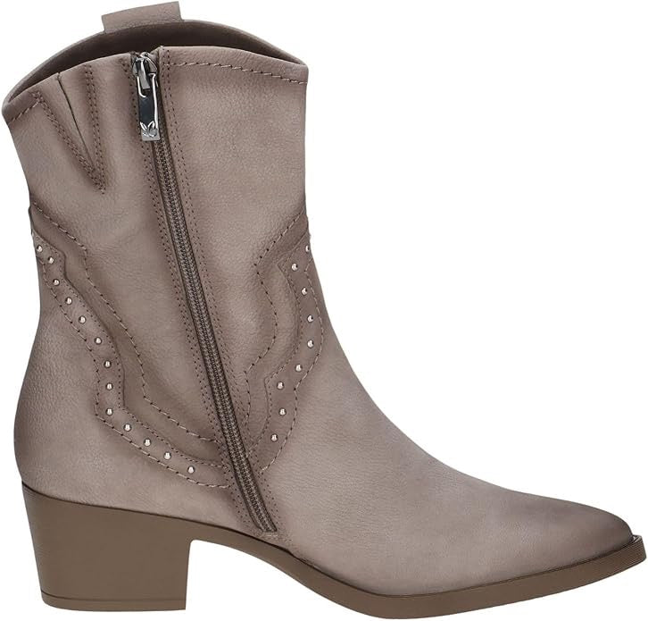 Caprice Taupe Nubuc Cowboy Leather Boot