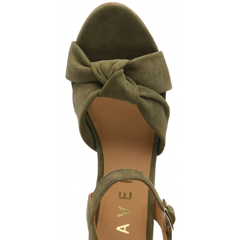 Ravel Balne Block Heel Shoe - Olive