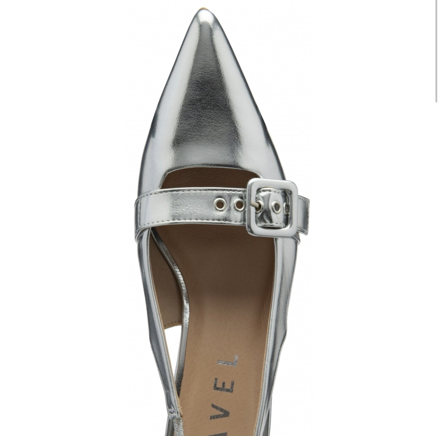 Ravel Silver Metallic Dalry Slingback Court Shoes