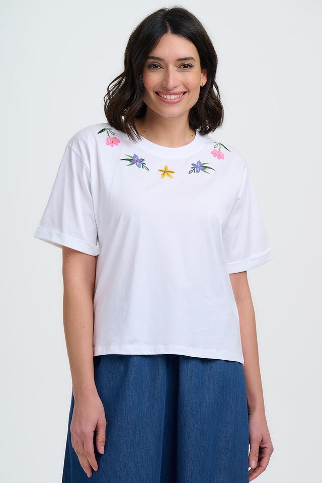Sugarhill Brighton Celia Boxy T-Shirt - White